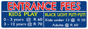 Blasters Mossel Bay Entrance Fees